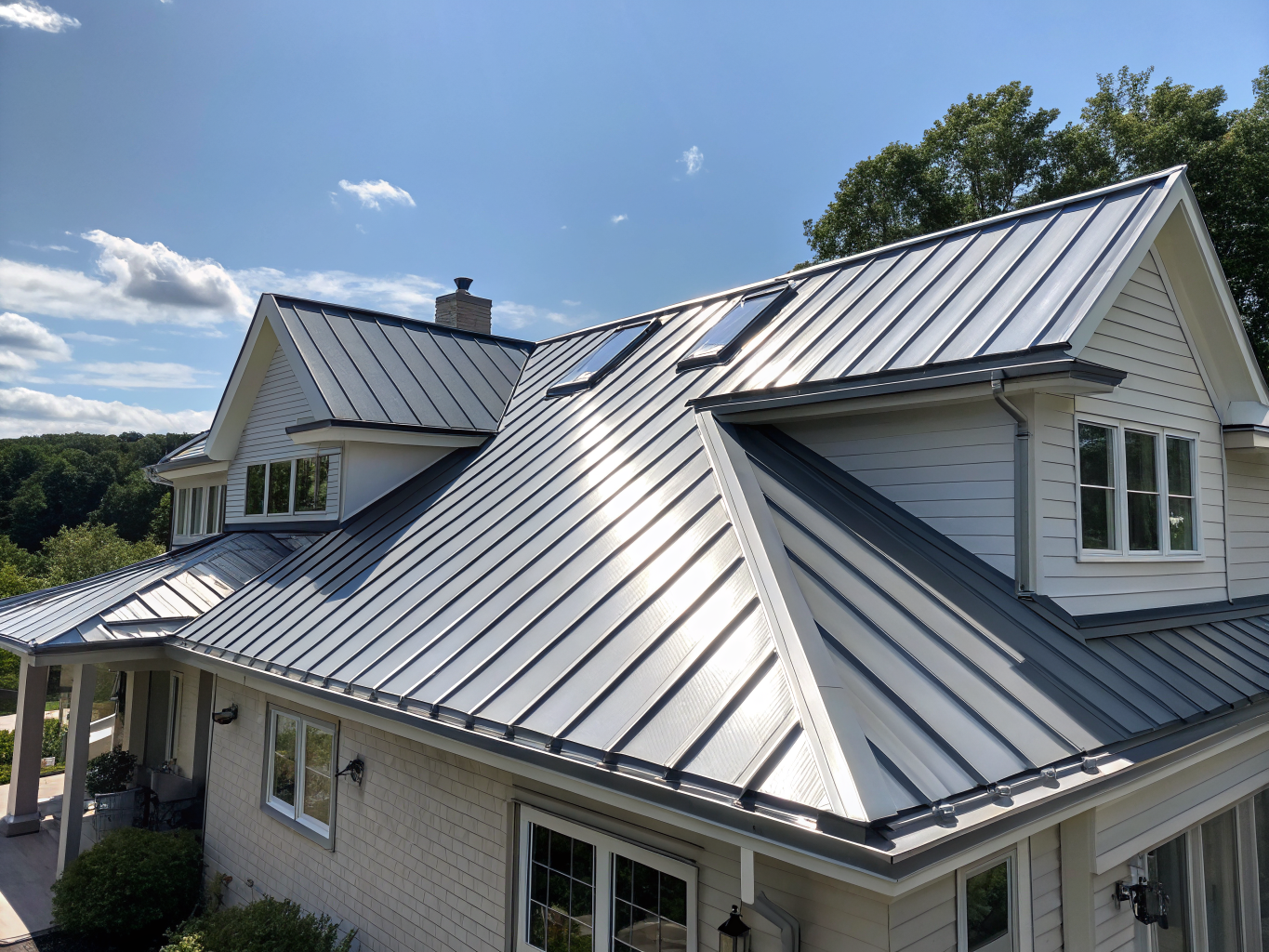 Professional roofing installation on a modern home in Denver